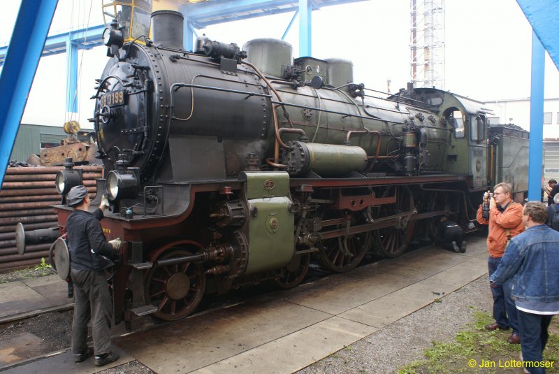 06.09.2008. Br 38 3199 blitzeblank bei den Meininger Dampflok Tagen 2008.