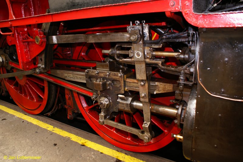 06.09.2008. Detailansicht Br 75 118 bei den Meininger Dampflok Tagen 2008.