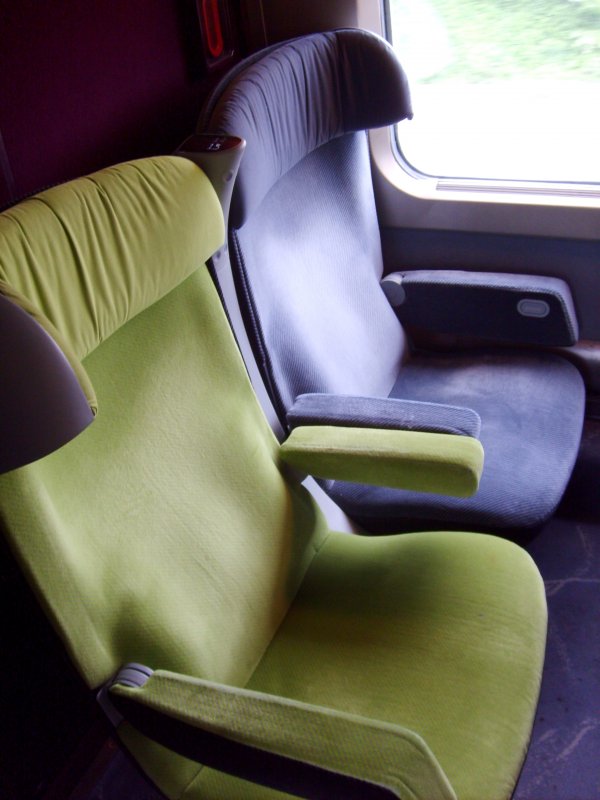 1 Klasse im TGV 9576 Stuttgart Hbf- Paris Est. 