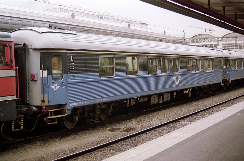 1. Klasse Wagen Typ A2 mit Nummer 5093 in Stockholm C. 19-04-1993.