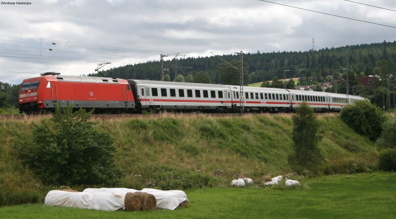 101 014-9 mit dem IC2004 nach Emden am km 69,8 3.8.08