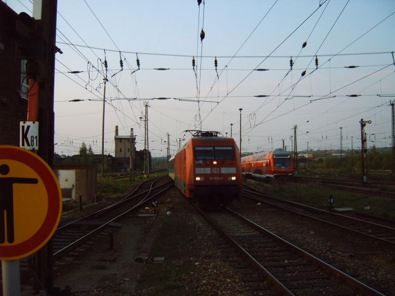 101 034 erreicht Chemnitz Hbf