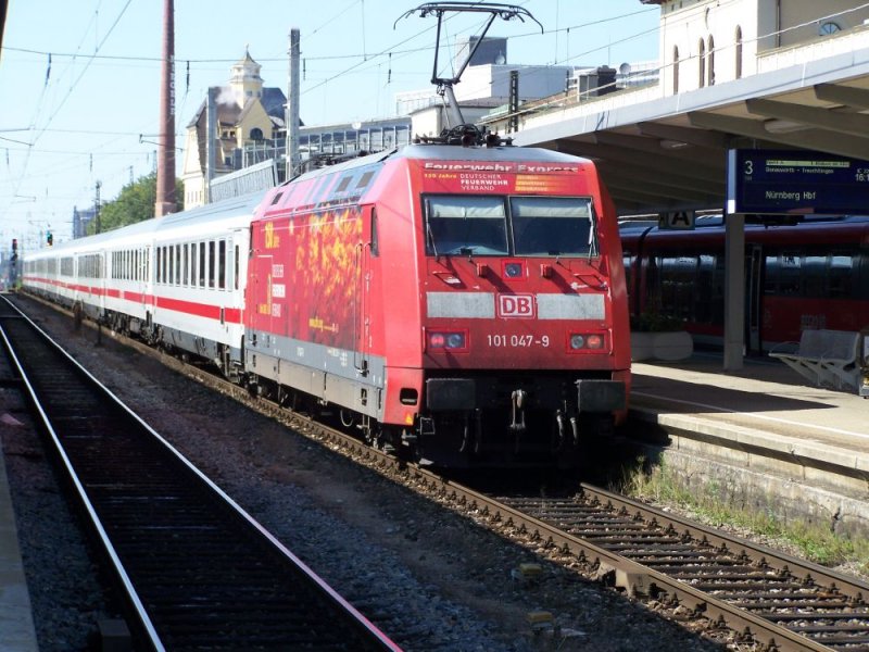 101 047 150 Jahre DFV schiebt am 06.08.2007 den IC 2206 nach N�rnberg aus Augsburg Hbf
