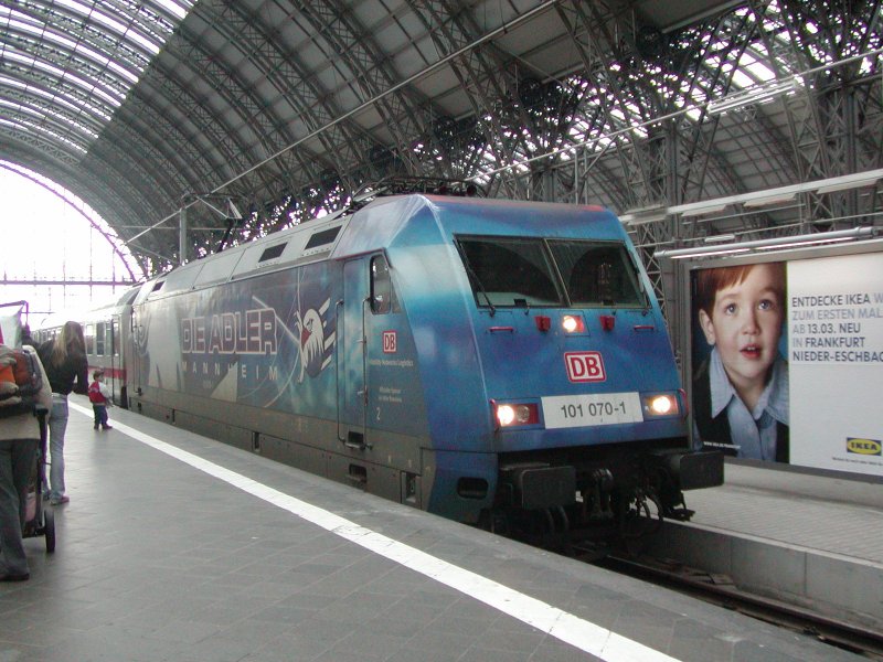 101 070 Adler am 8.3.2007 in Frankfurt/Main Hbf