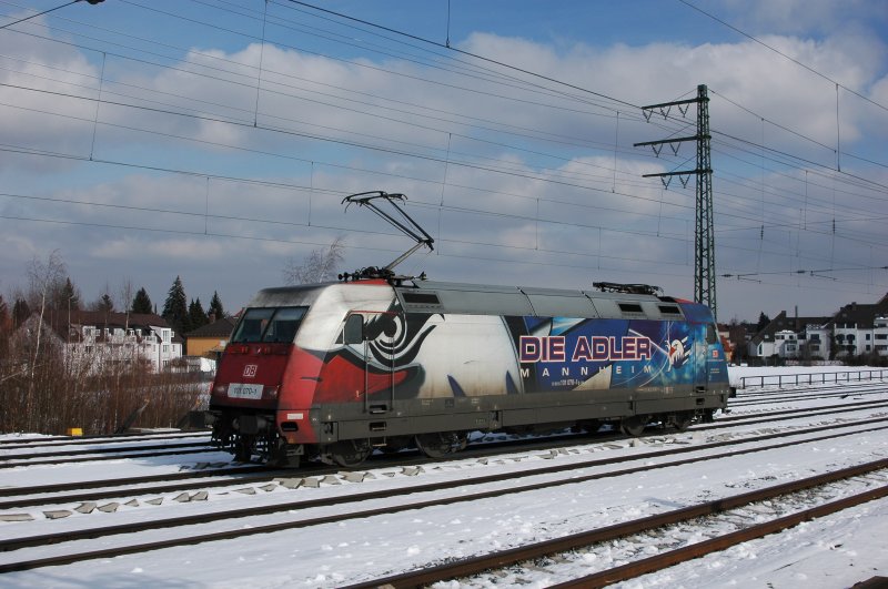 101 070 am 25.02.09 im Bahnhof Mnchen-Pasing