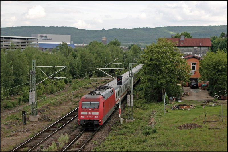 101 075 schiebt bei Oberwengern den InterCity2140 nach Kln Hbf. (18.05.2008)
