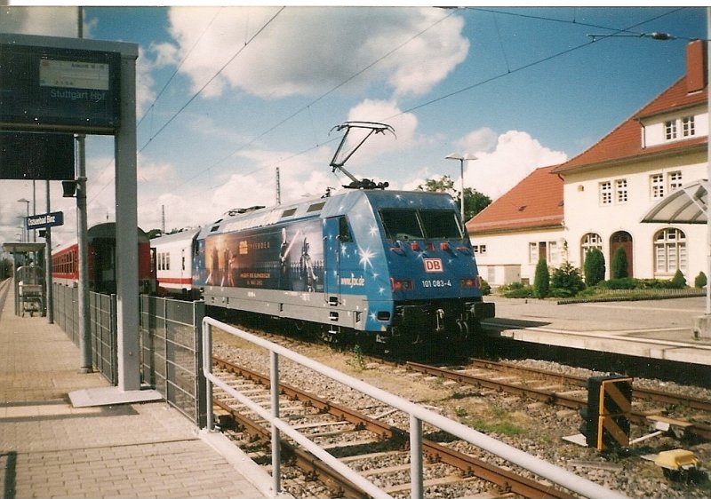 101 083 im April 2002 im Ostseebad Binz.