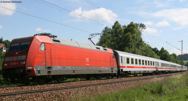 101 129-5 mit dem IC 2370 von Konstanz nach hamburg Altona am km 70,0 28.6.08
