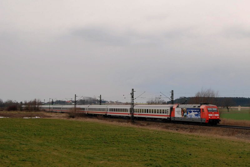 101 133 (Ethiopian Airlines) mit IC 329 vor Mammendorf (24.02.2007)