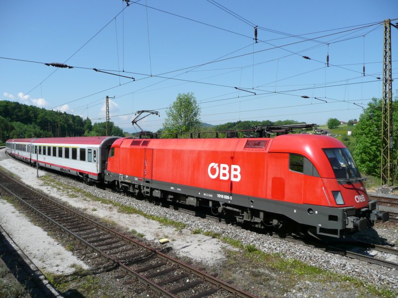 1016-026-5 mit IC 693 in Hallwang-Elixhausen am 14.5.2008
