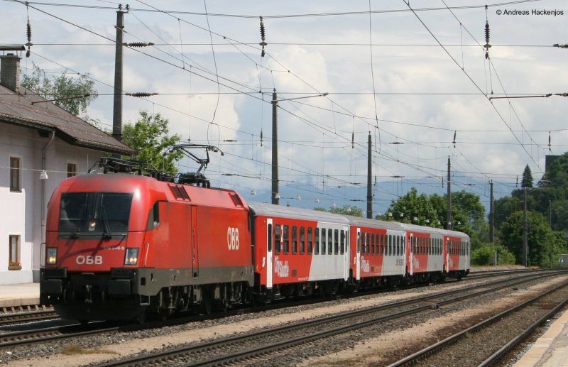 1016 048-9 mit dem REx 1504 bei der Durchfahrt Brixlegg gen Innsbruck am 23.5.08