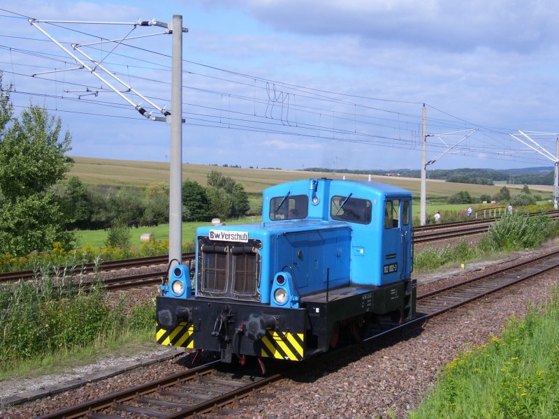 102 002-3 bei der Lokparade des SEM am 24.08.08.