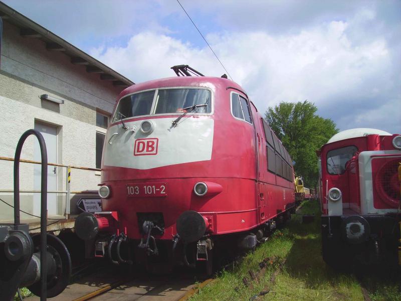 103 101 in Darmstadt Kranichstein whrend der 7.Eisenbahntage.