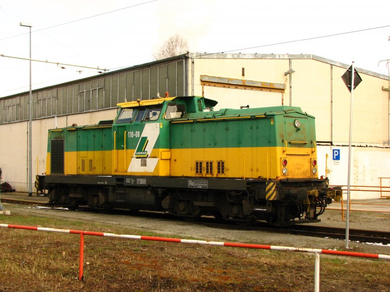 110-08 der LAUBAG abgestellt in Schwarze-Pumpe.24.03.08.