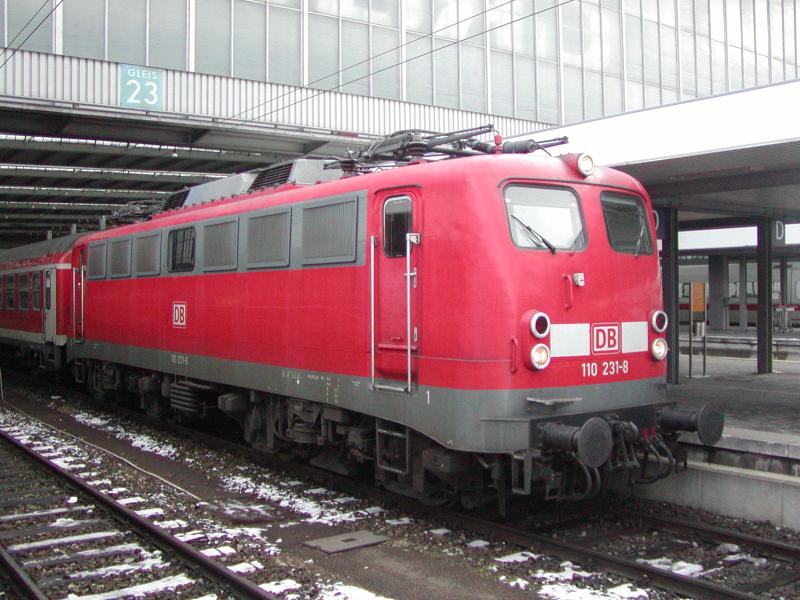 110 231-8 am 04.01.2006 in Mnchen Hbf