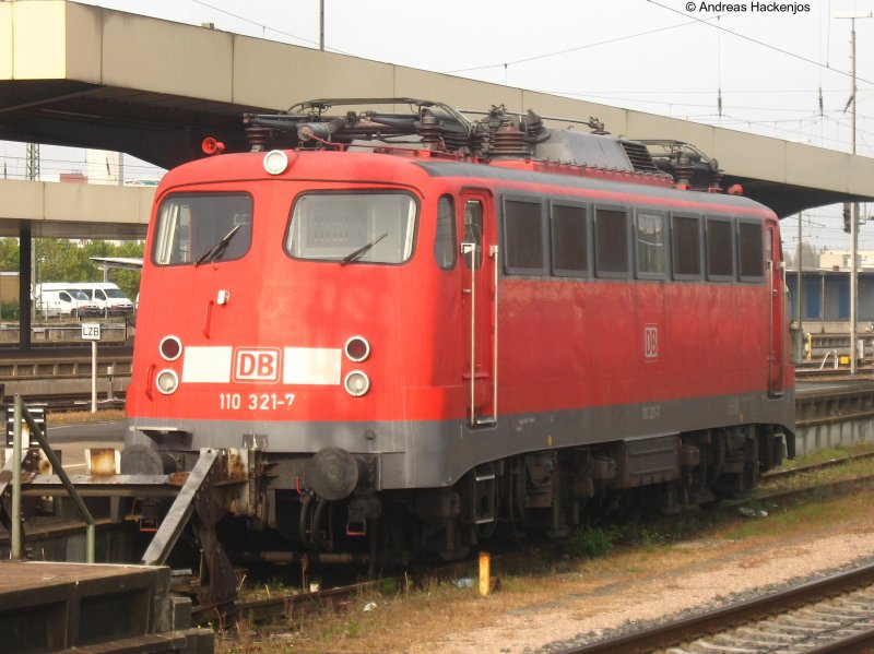 110 321-7  die ehmalige KIKA Lok in Basel Baf Bf 12.10.08