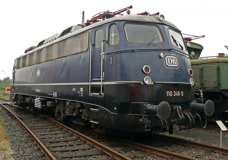 110 348-0 , ausgestellt im DB Museum Koblenz, aufgenommen am 8.8.09