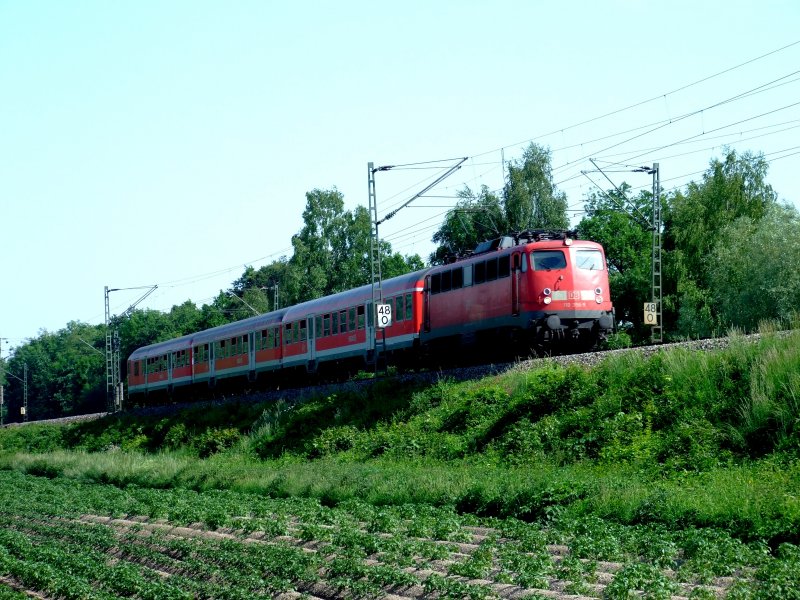 110 396 am 24.05.2009 mit Radlzug von Passau nach Ulm kurz vor Plattling!