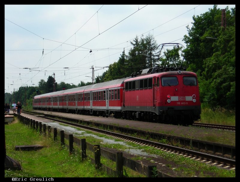 110 462 in Stuppe mit der RB Bremerhaven Lehe-Bremen.
