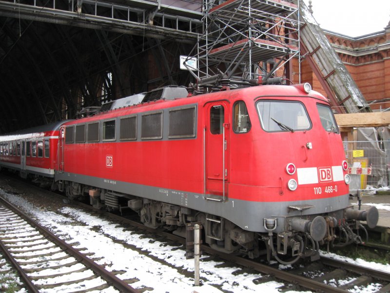 110 466 im Bremer Hauptbahnhof. Foto:25.11.2008