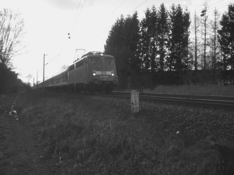 110 473 mit Silberlingen Hhe Peine-Horst. Aufnahme
am 15.03.2008 mit dem Versuch, eine historische
Aufnahme vorzutuschen.