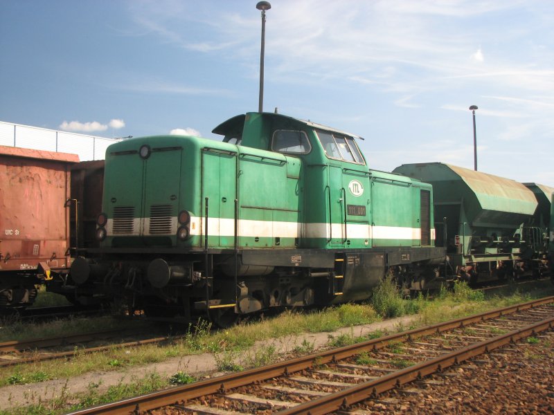111 001 (EX DB 211) der ITL steht abgestellt im Dresdner Hafen.18.08.07.