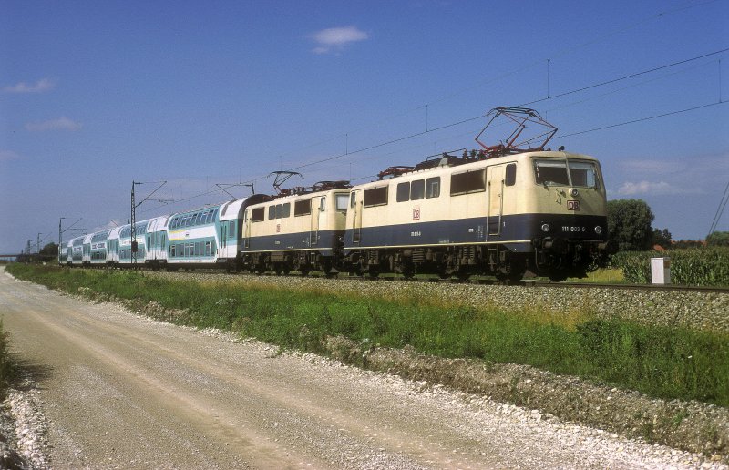 111 003+079  bei Kissing  17.07.94