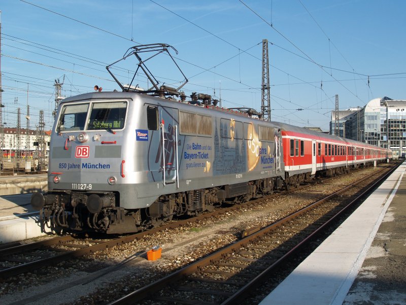 111-027 am 17.10.2009 in Mnchen HBF