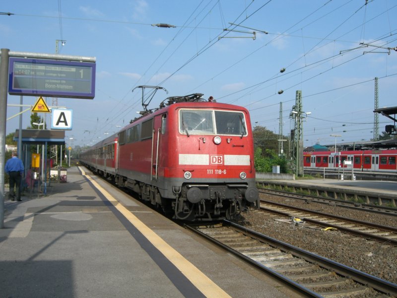111 118-6 in Solingen - Ohligs am 14.10.2006