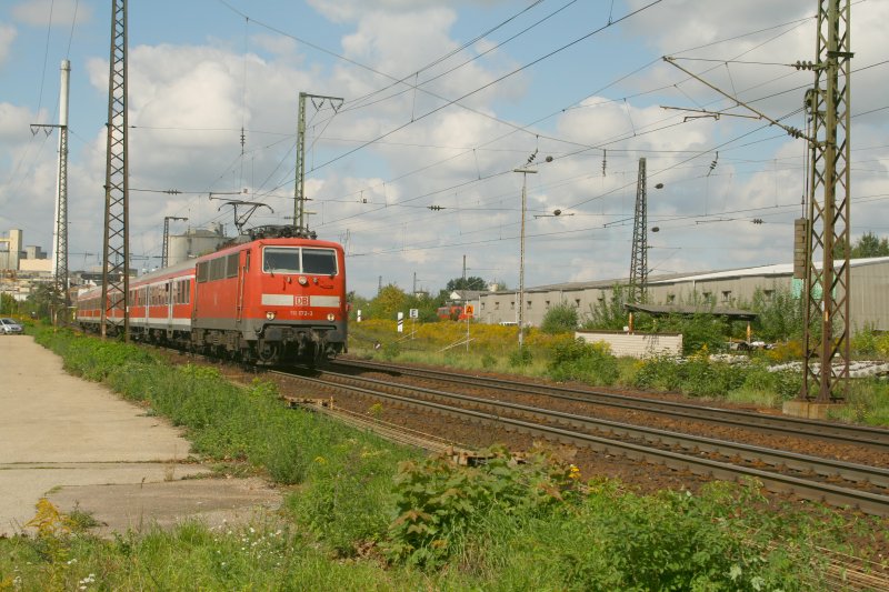 111 172 verl�sst Regensburg mit der RB Plattlingen.13.09.07