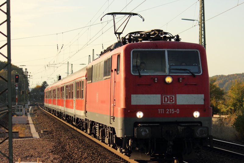 111 215-0 DB in Hochstadt/ Marktzeuln am 19.10.2012.
