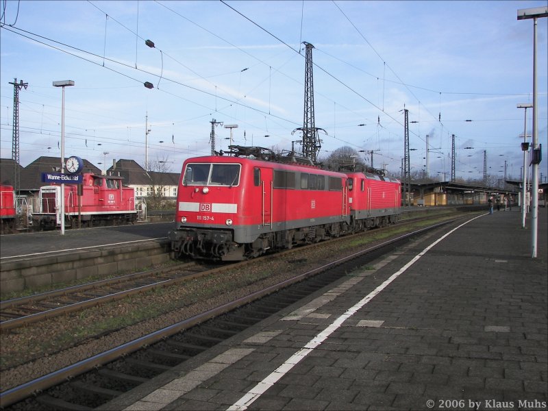 111157 und 112??? durchfahren am 07.01.2007 Wanne-Eickel Hbf