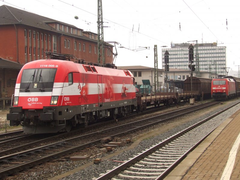 1116 005 sterreich am 5.4.2008 in Wrzburg Hbf