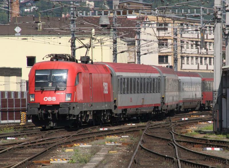 1116 018-1 am 24-8-2005 in HBf Innsbruck