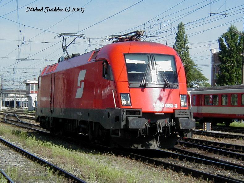 1116 060-3, am 17.Mai 2003 in Wien Ostbahnhof