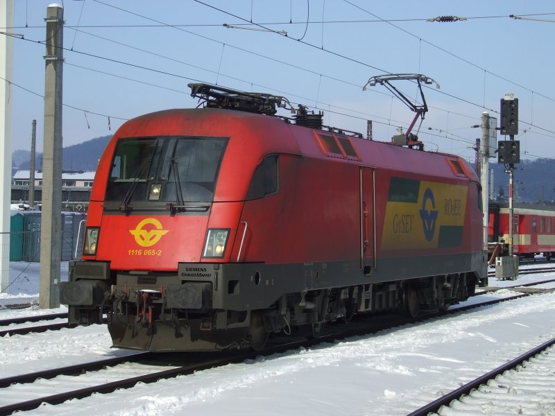1116 065 am 31.1.2009 in Salzburg Hbf