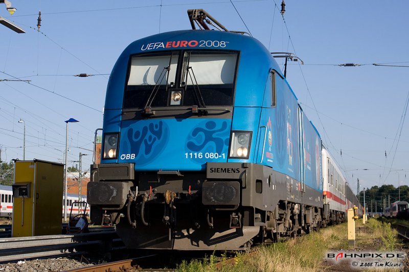 1116 080 am 24.07.2008 in Hamburg-Langenfelde. www.bahnpix.de