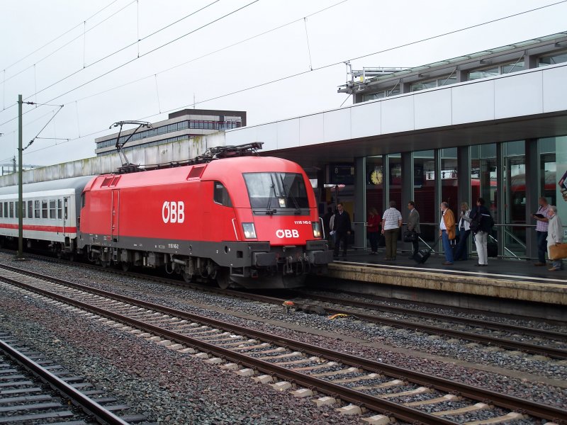 1116 145 mit Intercity  Knigssee  in Hannover Hbf (21.8.2007)