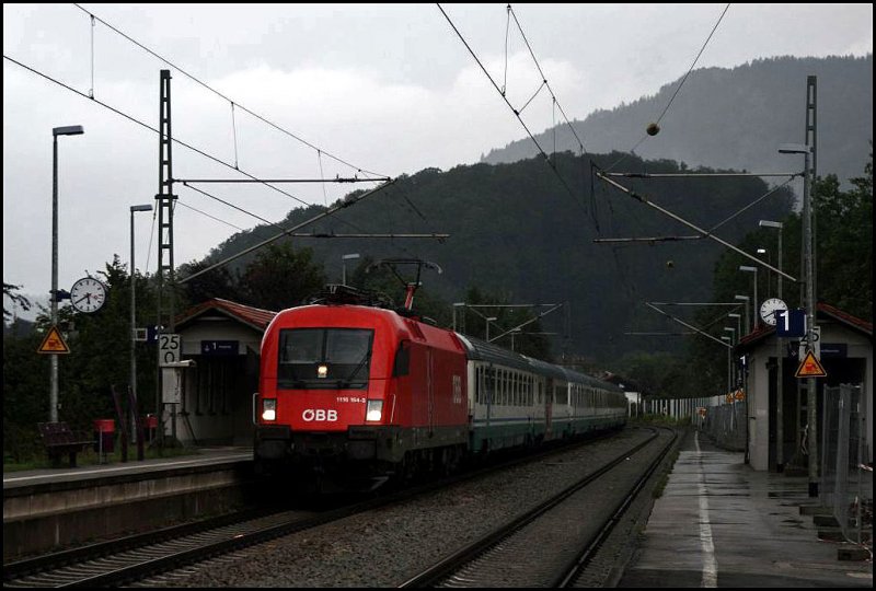 1116 164 durchfhrt Oberaudorf mit dem EC 84  Michelangelo  am Haken…
