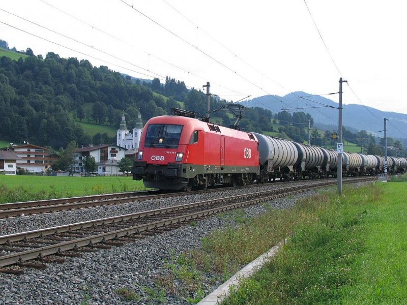 1116 179-1 mit G�terzug 46678 Novo Mesto - Mulhouse bei Brixen im Thale am 26-8-2008.