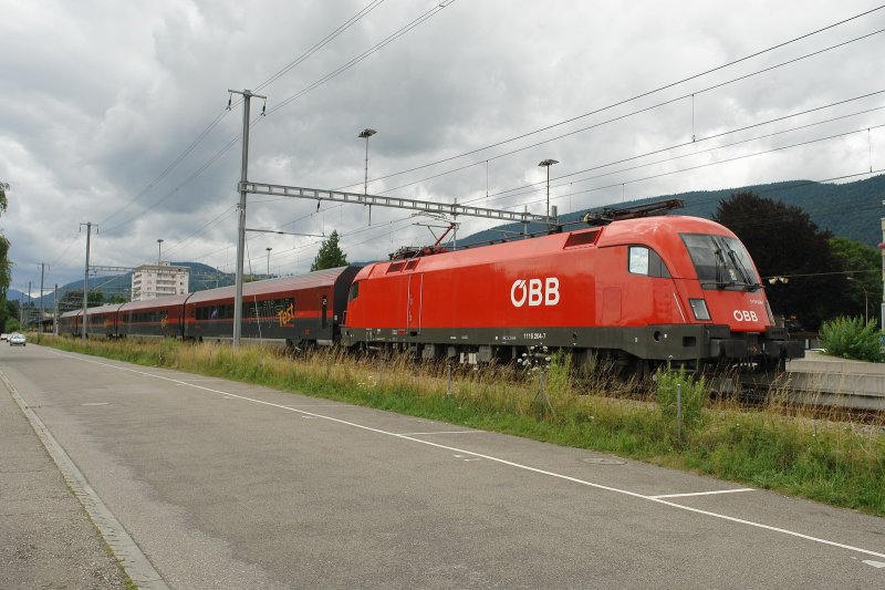 1116 204 avec rame Railjet en essai Granges-Sud 08 juillet 2008