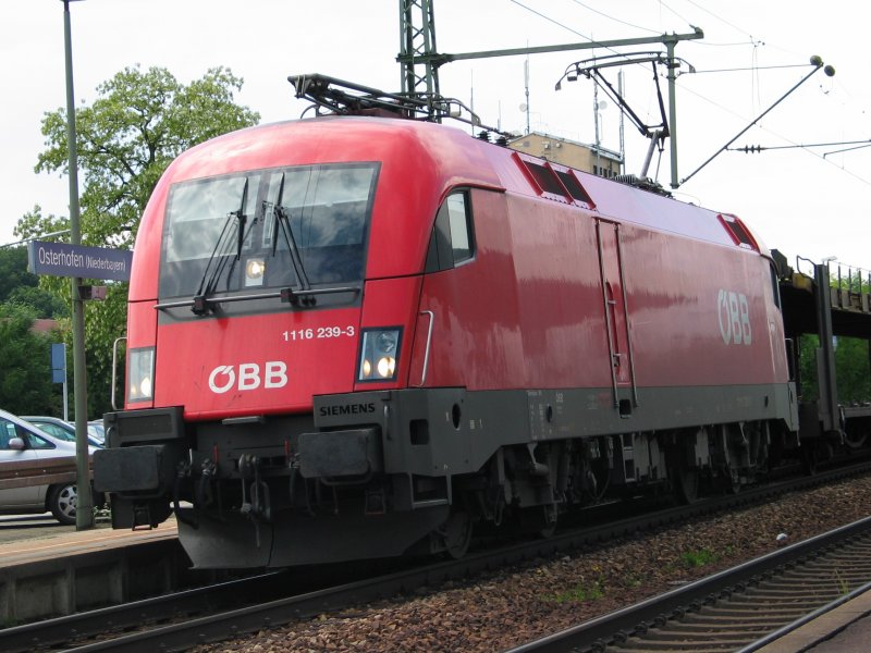 1116 239 3 mit GZ Richtung Passau in Osterhofen Bhf. 15.10.2006