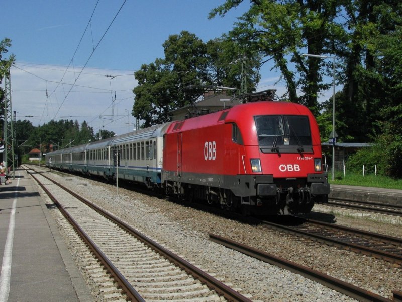 1116 261 mit einem IC am 19.8.2008 in A�ling.