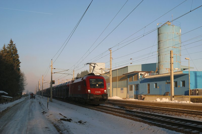1116 265 mit einem Gterzug in Neumarkt-Kstendorf (11.01.2008)