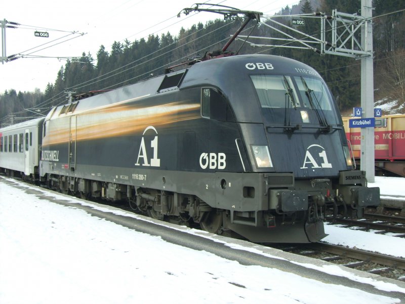 1116 280  A1  mit dem BB EC 668 im Bahnhof Kitzbhel.