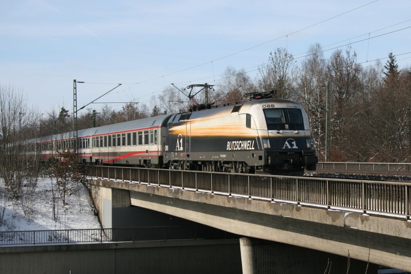 1116 280 mit IC 89 am 15.02.2009 in Haar (bei Mnchen).