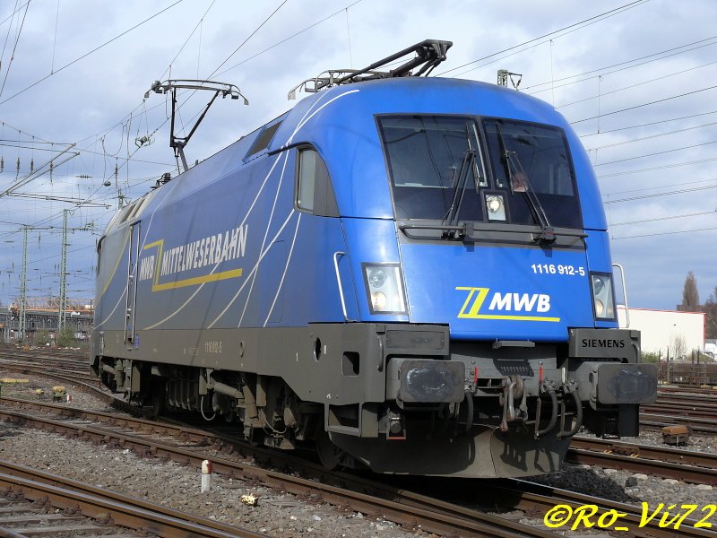 1116 912-5 d. MWB. 25 Jahre Eisenbahnfreunde Witten.08.03.2008.