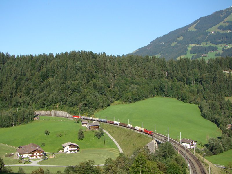 1116 mit Gterzug bei Windau(1144 als Nachschibe)