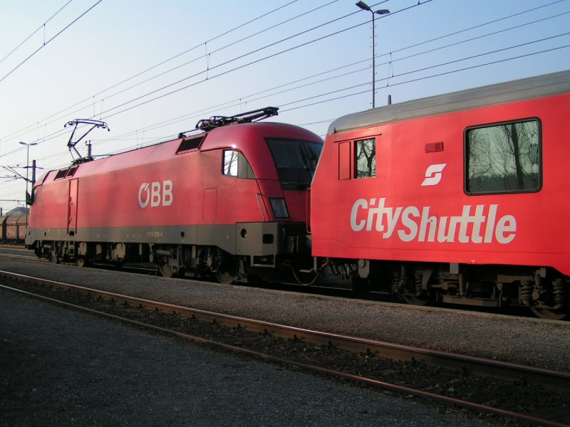1116026-4+CS-Steuerwagen waren am 14.3.2007 als REX 1682 im Einsatz