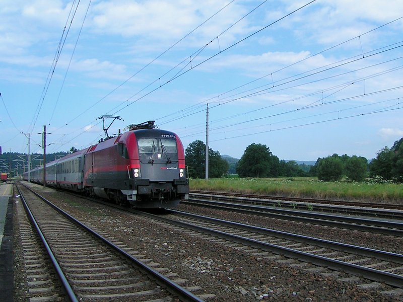 1116216(railjet) ist mit OEC561 Europischer Computer Fhrerschein  bei Redl-Zipf unterwegs;090716